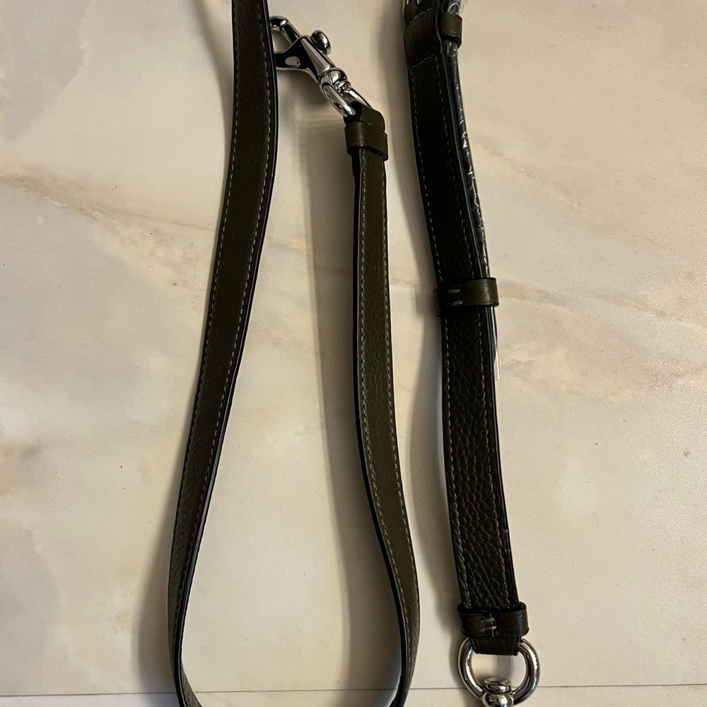 Coach Olive Green Leather Purse Strap 3/4” width